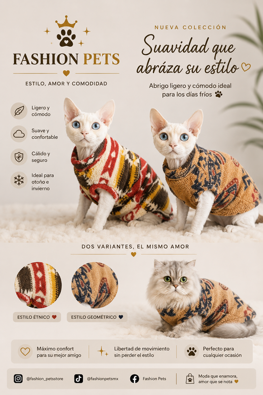 Hermoso sweater geometrico de diferentes variantes para Michies con estilo