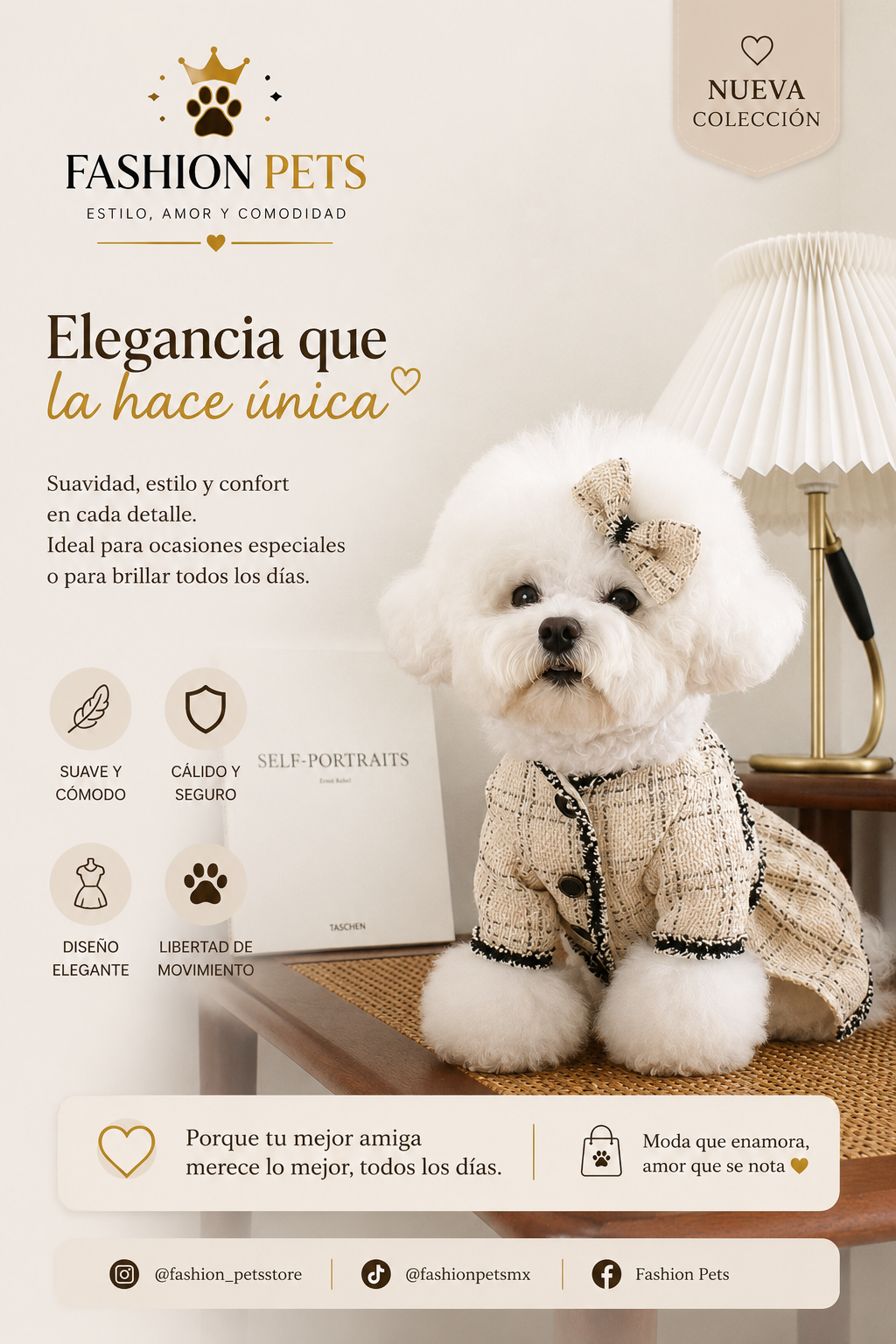 Hermosa falda de moda para perritas y gatitas razas pequeñas y minis