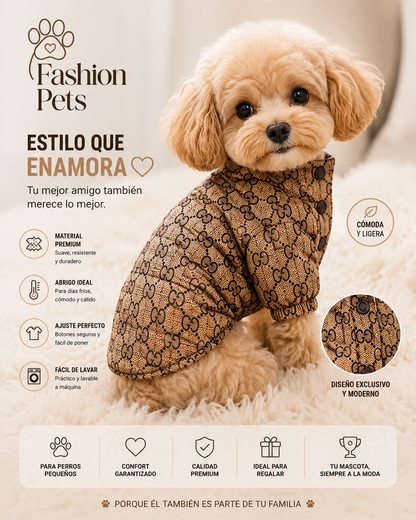 Chaqueta Premium para Mascotas “Fashion Pets” – Estilo, Calidez y Comodidad