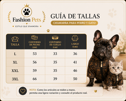 Hermosa chamarra tipo Fendi para que tus peludos luzcan únicos .