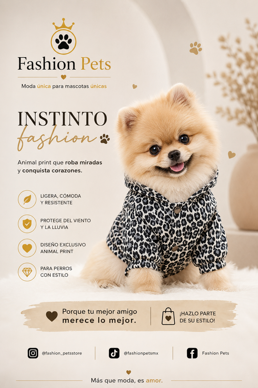 Hermosa chamarra Leopard Print