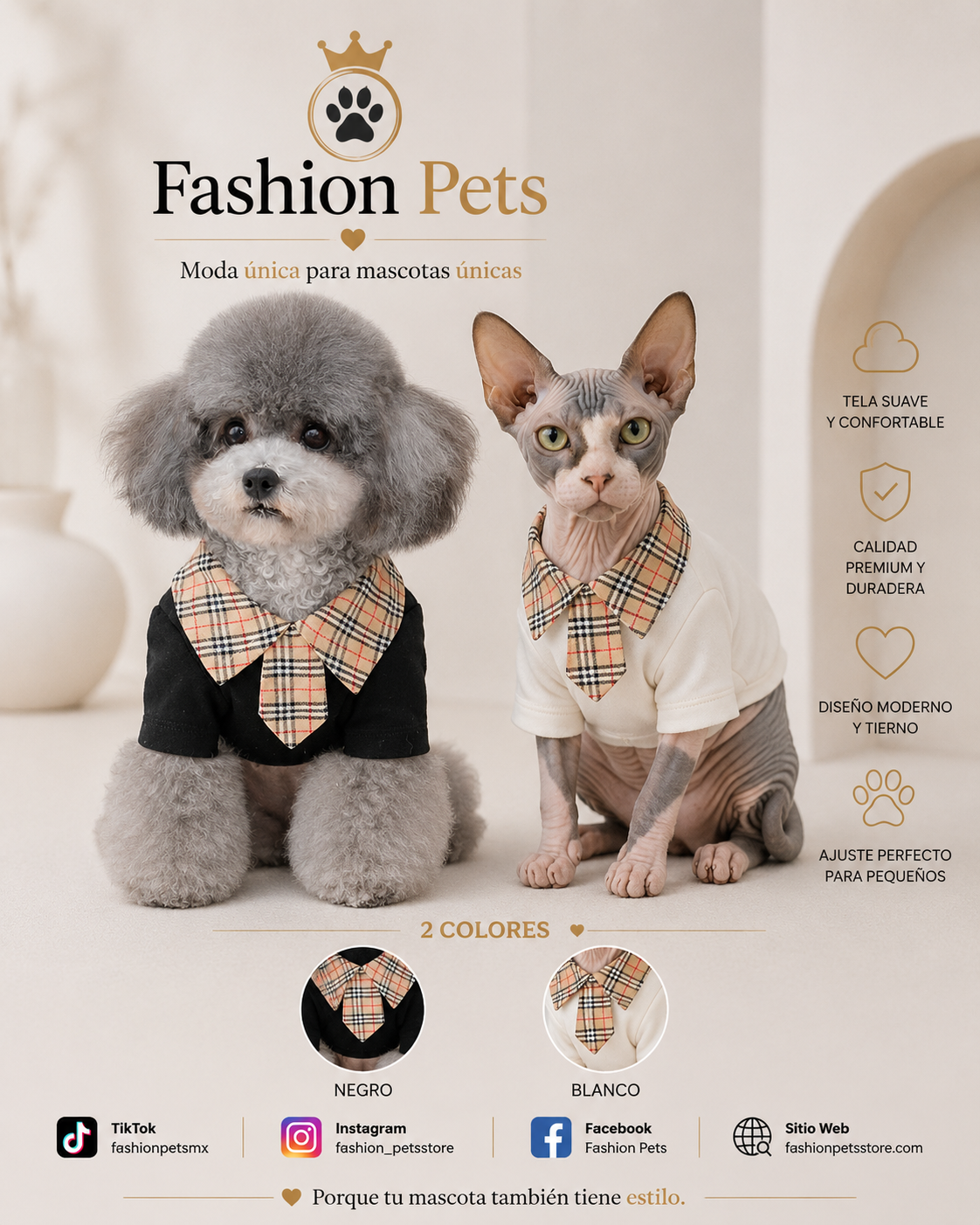 hermoso Polo estilo BB para razas pequeñas