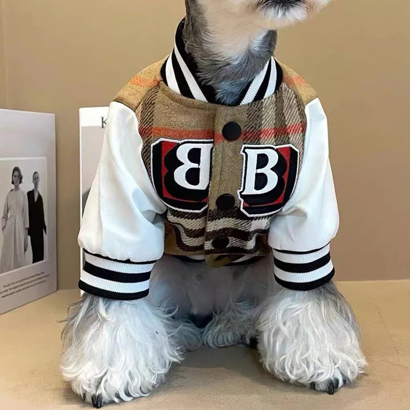 Chaqueta Varsity Premium para Perros “Fashion Pets” – Estilo Urbano y Máxima Comodidad
