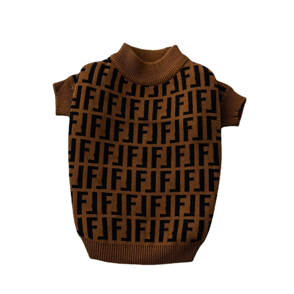 Hermoso sweater premium tipo Fendi sofisticación para perritos y gatitos