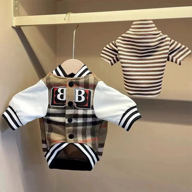 Chaqueta Varsity Premium para Perros “Fashion Pets” – Estilo Urbano y Máxima Comodidad