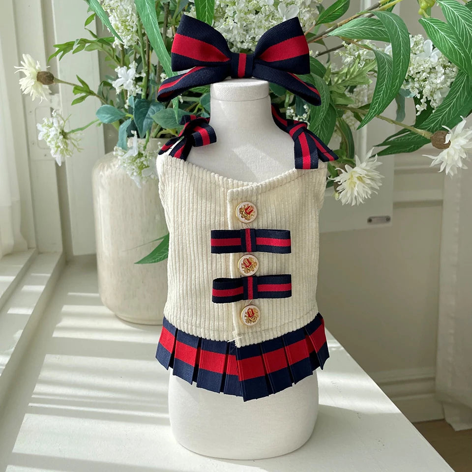 Conjunto premium de diadema y Vestidito para las princesitas peludas del hogar.