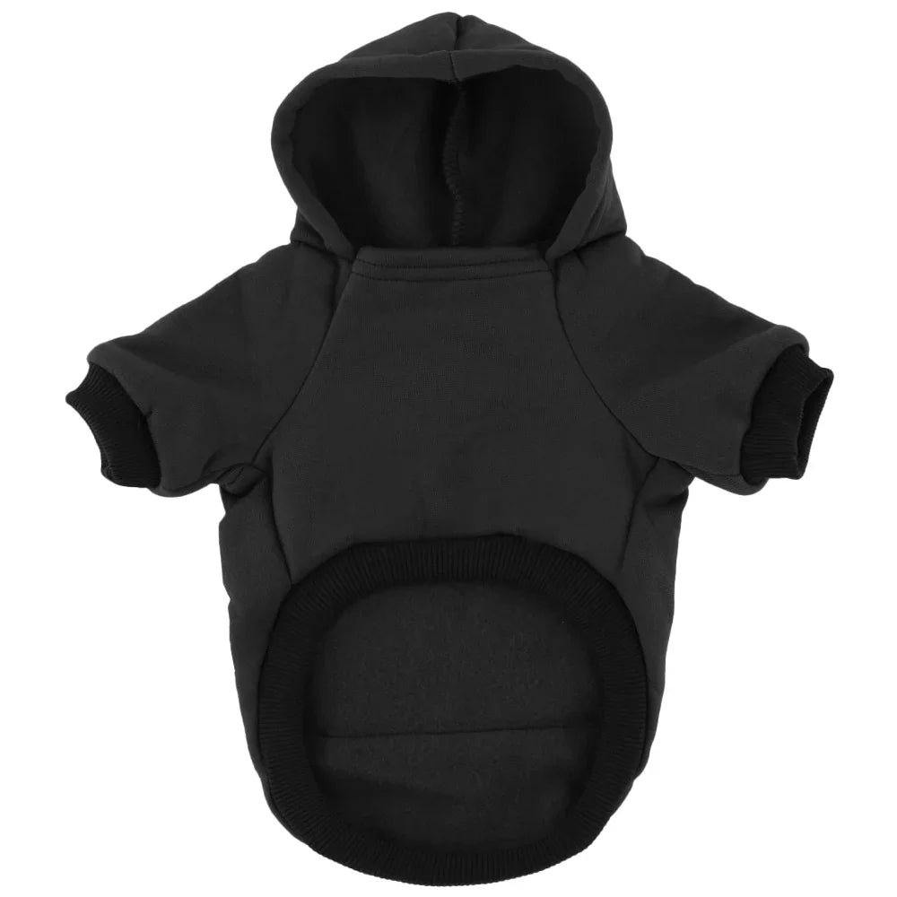 Milano hooded sweatshirt available in black and white, small and medium breeds