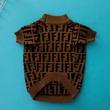Hermoso sweater premium tipo Fendi sofisticación para perritos y gatitos